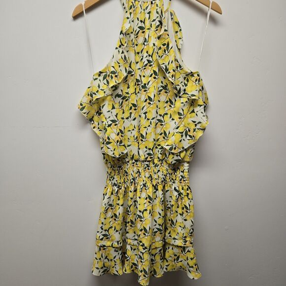 Parker Lemon Limon Mini Sun Dress Sz Small Ruffles Italy Vacation Resort Amalfi - Picture 3 of 11
